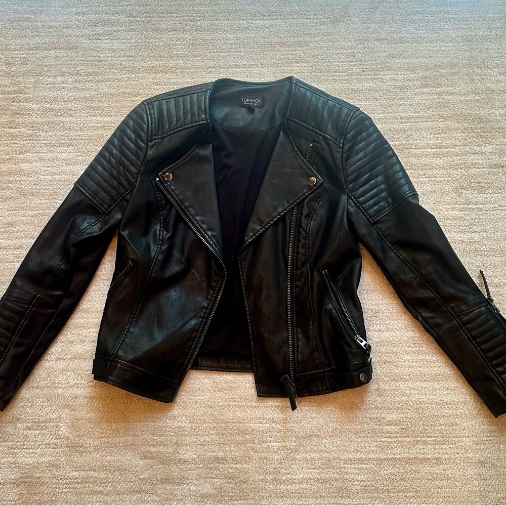Topshop Faux Leather Jacket